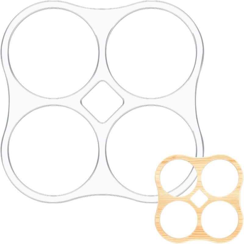 beinkmake 5 in 1 Circle Router Template Acrylic Clear Valet Tray Router Template for Woodworking Drawing Inlay Templates Charcuterie Board Handicraft Decorative 9.8x9.8 inch - Image 1